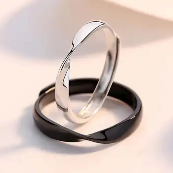 1 Пара Новых простых геометрических парных колец Может сочетаться с обручальным кольцом в виде ромба, ювелирными изделиями для помолвки, подарком для вечеринки