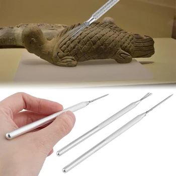 2 стиля Ribbon Pro Pin Needle Detail Полимерная глина для лепки скульптуры Керамика Инструмент для изготовления керамики Аксессуары для поделок ручной работы