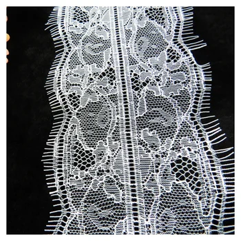 3 метра / Лот, Вышитая кружевная лента для ресниц, Черно-белое Свадебное платье, аппликация, кружевная отделка, Ширина шитья / 9 см, Аксессуары для одежды
