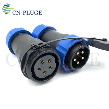 5-контактный кабельный стыковой разъем серии SD28 для наружного промышленного питания Водонепроницаемая вилка и розетка IP68
