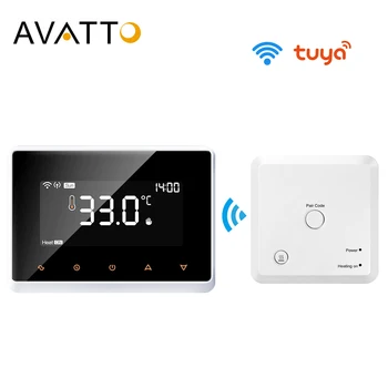 AVATTO Tuya RF Wireless WiFii Умный термостат Регулятор температуры для газового котла Нагрева воды Работает с Alexa Google Home