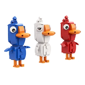 Gobricks MOC Game Animal Goose-Гусиная Утка 3D Модель Строительные Блоки Утки Исследуют Пространство Кирпичи Развивающие Игрушки Для Детского Подарка