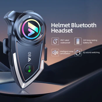 Kebidumei Y80 Мотоциклетный Bluetooth-шлем, гарнитура, модный эквалайзер, звуковой эффект, громкая связь, водонепроницаемые наушники для райдера