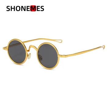 ShoneMes Ретро поляризованные солнцезащитные очки с полым дизайном, круглые солнцезащитные очки в металлической оправе, уличные солнцезащитные очки UV400 для мужчин и женщин