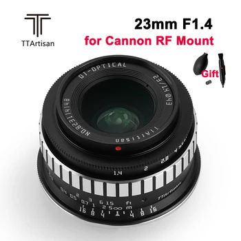 TTArtisan 23 мм F1.4 Объектив камеры с ручной Фокусировкой APS-C для камер Canon EOS R RF EOS R RP R5 R6 R7 R10 с креплением
