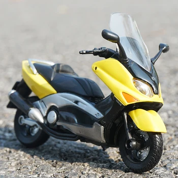 WELLY 1:18 YAMAHA XP500 TMAX, имитация модели мотоцикла из сплава, Литье под давлением, Коллекция уличных моделей мотоциклов, Детские подарки