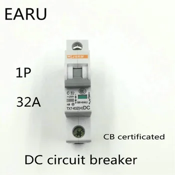 Автоматический выключатель постоянного тока 1P 32A DC 250V MCB для Фотоэлектрической Системы PV Солнечной Энергии Батарея C curve CB Сертифицирована На Din Рейке