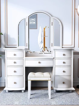 Американский комод легкий и роскошный, современный, простой и высококачественный, умное складное зеркало, столик для макияжа в спальне