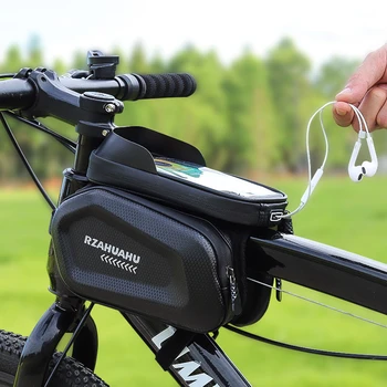 Велосипедная Непромокаемая Велосипедная сумка Передний держатель для мобильного телефона Водонепроницаемый с сенсорным экраном Верхняя трубка Велосипедные Светоотражающие Аксессуары MTB