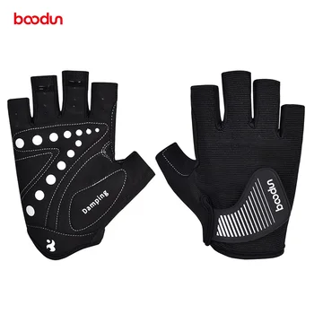 Велосипедные перчатки Boodun с полупальцами Для мужчин и женщин, летние противоударные перчатки для шоссейного велосипеда MTB, противоскользящие дышащие перчатки для спорта на открытом воздухе