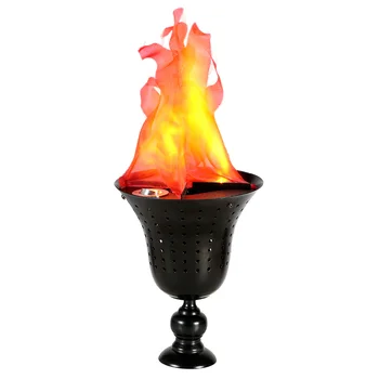 Горячий предмет Светодиодный светильник для вечеринки в стиле факела, украшение дома, ткань, Шелковый светильник с пламенем, Треугольная настольная машина с пламенем YS-53