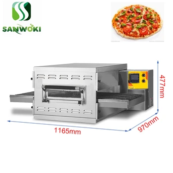 Гусеничная печь для пиццы электрическая машина для выпечки пиццы, печь для выпечки хлеба большой емкости, многофункциональная машина для запекания