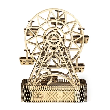 Деревянная Головоломка Sky Wheel Модельные Наборы DIY Механические Поделки Sky Wheel Jigsaw для Малышей Образовательный Дошкольный Подарок