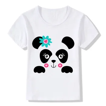Детская забавная футболка с изображением милой панды, детские летние топы, футболки с короткими рукавами для девочек и мальчиков, одежда для малышей с животными