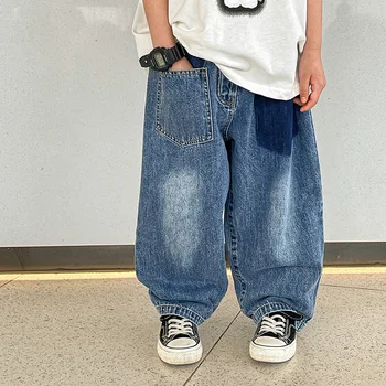 Детская одежда Baoduo, джинсы для мальчиков, новинка 2023 года, весенне-осенние детские брюки, модные весенние брюки для мальчиков