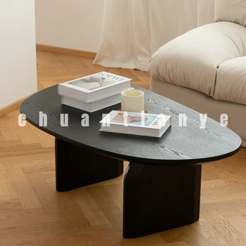 Журнальный столик TLL Cloud в скандинавском стиле, низкий столик для ночлега и завтрака в стиле средневековья черного цвета