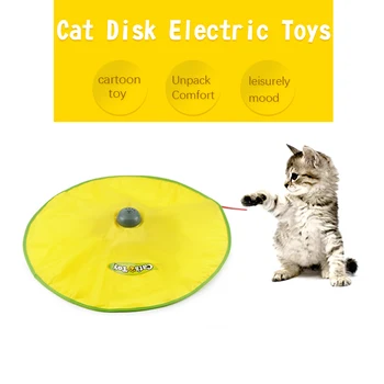 Игрушка для домашних животных Круглые летающие диски Игрушка для кошек Электрическая забавная игровая пластинка для кошек