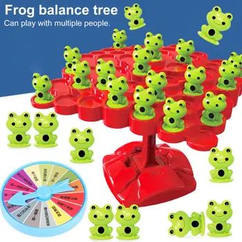 Игрушки для балансировки на дереве Мультфильм Простая установка Развлечения Милый рисунок Лягушка Балансировка на дереве Настольная балансировочная игрушка для помещений