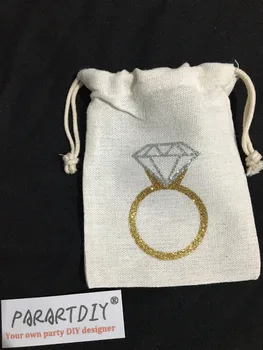 изготовленное на заказ кольцо с бриллиантом свадебный набор От похмелья ювелирные сумки для подарков Девичник свадебный душ Шампанское подарочная сумка для вечеринки