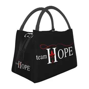 Команда Hope Термоизолированная сумка для ланча The Vampire Diaries Многоразовый контейнер для ланча для офиса для хранения еды на открытом воздухе Коробка для еды