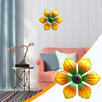 Красочные металлические подвесные цветы для гостиной, ветряные колокольчики, эстетическое искусство, поделки из железных цветов, декор для дома