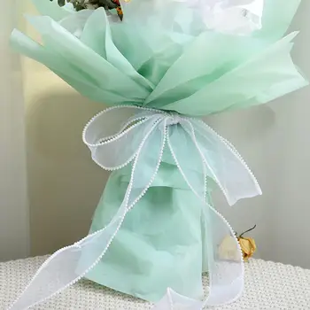 Лента для украшения торта, многоцветная букетная лента, многоразовая упаковка, красивая упаковочная лента для букета цветов