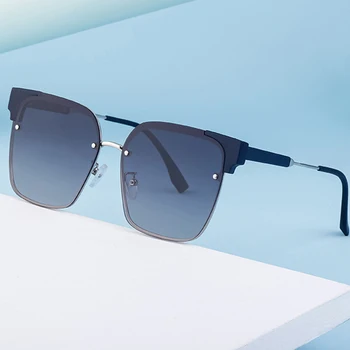 Модные Негабаритные Квадратные Поляризованные Солнцезащитные очки Для женщин, Модный бренд, Дизайнерские Роскошные Женские Солнцезащитные очки, Мужские Очки для вождения UV400
