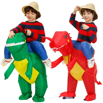 Надувной костюм динозавра, детские игрушки, косплей на Хэллоуин, костюм животного, Мультяшный надувной динозавр, подарок на день рождения для мальчиков