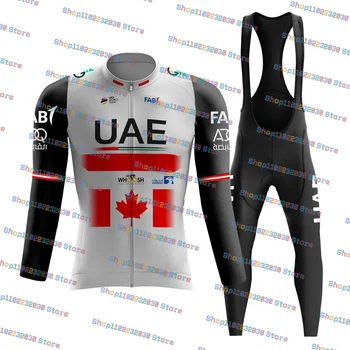 Национальная Сборная Канады ОАЭ 2023 Комплект Велосипедной Майки MTB Гоночная одежда С длинным рукавом Велосипедная форма Ropa Ciclismo