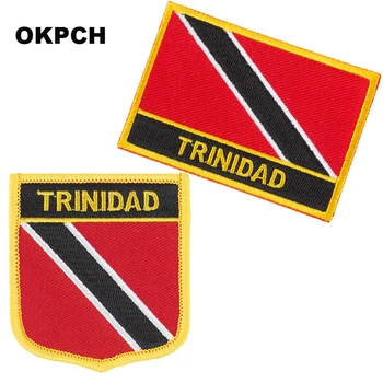 Нашивки с флагом Тринидада-Тобаго, вышитые нашивки с флагом, нашивки с национальным флагом, нашивки для одежды, украшения своими руками PT0175-2