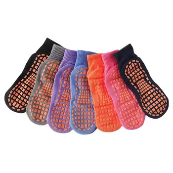 Нескользящие носки в пол, модные короткие хлопковые спортивные носки с силиконовыми точками, нескользящие носки для батута, футбольные спортивные носки для футбола