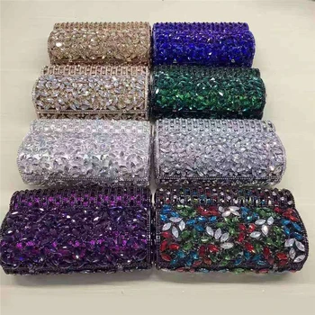 Новая сумочка с бриллиантами, роскошные женские коктейльные вечерние сумки, дизайнерские хрустальные клатчи, Свадебная дамская сумочка на цепочке