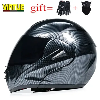 новые мотоциклетные шлемы с двойным забралом Модульный Откидной шлем гоночный шлем с двумя линзами capacete casco moto DOT шлем