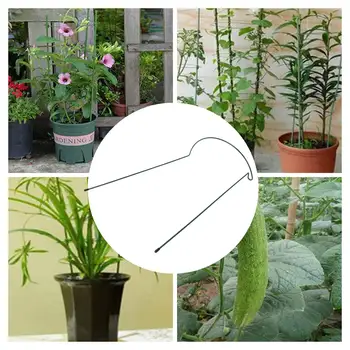 Опорный столб для растений, 8 полукруглых металлических опор для садовых растений, зеленое кольцо для поддержки садовых растений, бордюр для сада