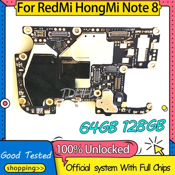 Оригинал для Xiaomi Redmi Note8 Note 8 Материнская плата Разблокирована с чипами Логическая плата Global ROM 100% протестирована Полная работа