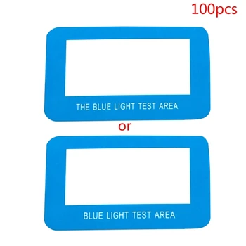Портативная тестовая карта для защиты от синего света из ПВХ, генератор синего света, более глубокое изменение цвета для теста очков 100 шт