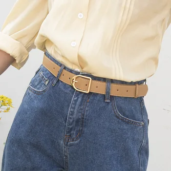 Ремень из искусственной кожи свободного размера унисекс для женщин с пряжкой, роскошные дизайнерские джинсовые ремни, мужская мода