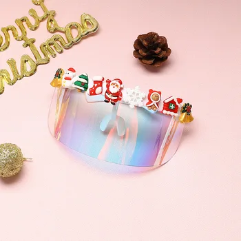 Роскошные брендовые Рождественские лимитированные красные уникальные солнцезащитные очки Женские кошачьи глаза в большой круглой оправе Y2K Santa Claus Personality UV400
