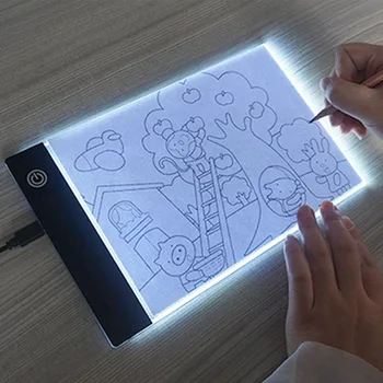 Светодиодная доска для рисования A5-A3, детская игрушка для рисования, 3-уровневый планшет для рисования с регулируемой яркостью, светильник для обучения детей, развивающая игровая игрушка