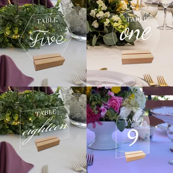 Сделай сам Прозрачный Акриловый номер свадебного стола, маркер для сидений, подставки для табличек, таблички с номерами столов, декор для загородной свадьбы на открытом воздухе