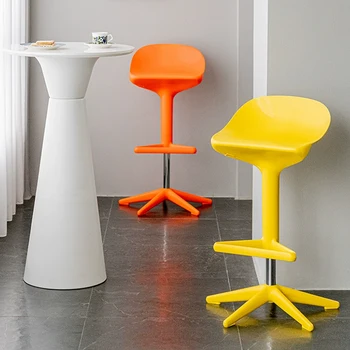 Скандинавская мебель, Креативный барный стул, Пластиковый барный стул, Высокий стул, Современный Минималистичный Стул для отдыха, Модное Мобильное сиденье