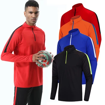Спортивная рубашка с длинным рукавом, мужская уличная толстовка, футбольные майки, спортивные куртки для бега трусцой, велоспорта, футбольный тренировочный спортивный костюм