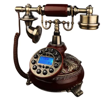 Старинный стационарный телефон с кнопочным набором номера, старинный стационарный телефон для офиса, дома, отеля из смолы, старики в европейском стиле