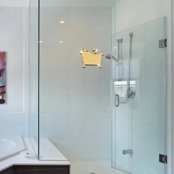 Съемное 3D-зеркало для ванной, женская и мужская вывеска для туалета, Акриловые наклейки на стены, Самоклеящаяся наклейка на дверь для ванной комнаты, украшение дома, отеля
