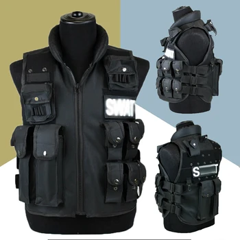 Тактический жилет с 11 карманами, мужской охотничий жилет, уличный жилет, военный тренировочный CS жилет, защитный модульный жилет безопасности swat