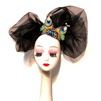 Цветочная соломенная кружевная шляпа-чародейка с кошачьими ушками Цветочная мини-шляпа Woodland Fairy Wedding Festiva Мини-цилиндры на заказ