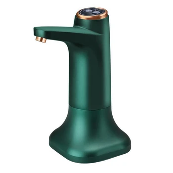 Электрический насос для бутылок с водой с базовым USB-дозатором для воды Портативный автоматический водяной насос с ведерным дозатором для бутылок - зеленый
