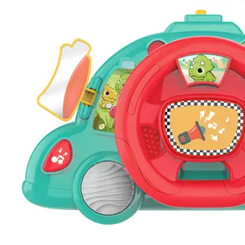 Электронная музыкальная обучающая игрушка на руле со звуком и светом, имитирующая вождение, игрушка в подарок на день рождения для детей и малышей