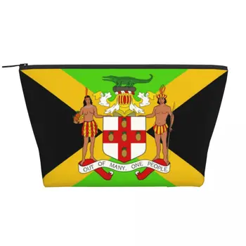Ямайский Герб Флаг Косметичка Женская Kawaii Большой Емкости Ямайка Гордая Косметичка Для Макияжа Красота Сумки Для Хранения Туалетных Принадлежностей