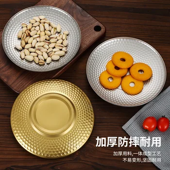 Японский диск из нержавеющей стали Креативный Поднос для фруктовых десертов для кемпинга на открытом воздухе с рисунком 304